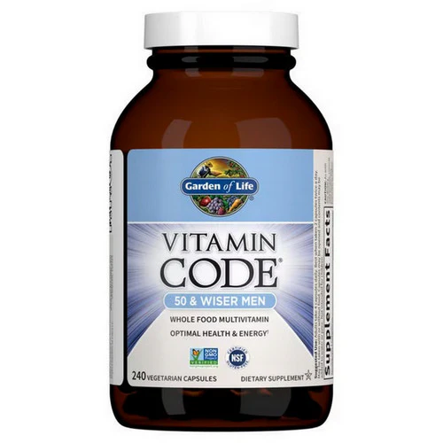 Garden of Life, Vitamin Code, 50 & Wiser Men's Formula 240 Caps - Image 3