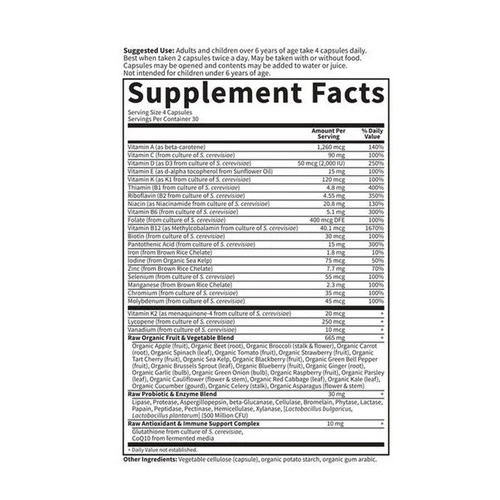 Garden of Life, Vitamin Code, Family Formula 120 Caps - Image 4