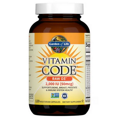 Garden of Life, Vitamin Code Raw D3, 50 Mcg, 120 Veg Caps - Image 3