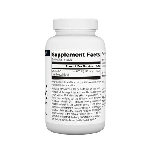 Source Naturals, Vitamin D-3, 5000 IU, 240 Caps - Image 2