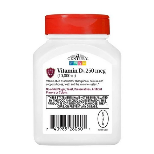 21st Century, Vitamin D3, 110 Softgels - Image 2