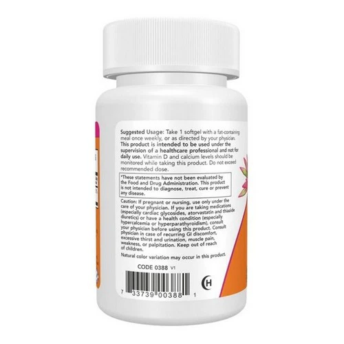 Now Foods, Vitamin D-3 50,000 IU, 12 Softgels - Image 2