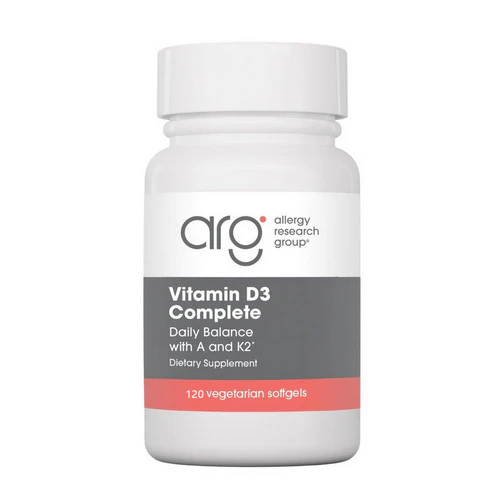 Nutricology/ Allergy Research Group, Vitamin D3 Complete Daily Balance with A and K2, 120 Softgels