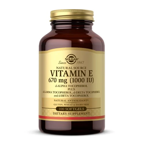 Solgar, Vitamin E Mixed (d-Alpha Tocopherols and Mixed Tocopherols), 1000 IU, 100 S Gels