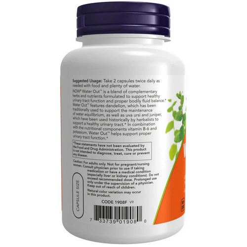 Now Foods, Water Out Herbal Diuretic, 100 Vcaps - Image 3