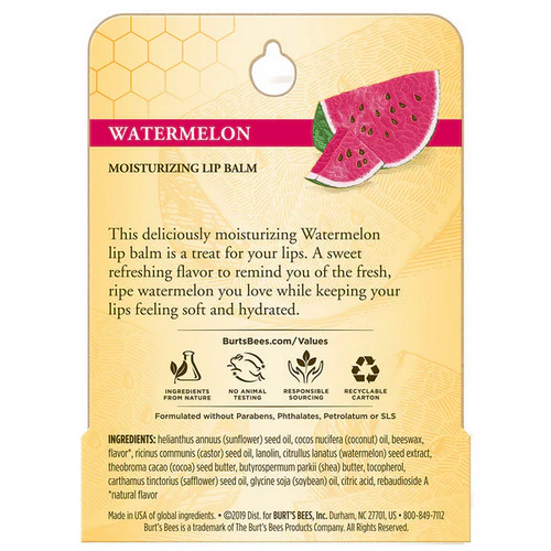 Burts Bees, Watermelon Lip Balm Blister, 1 Count - Image 4