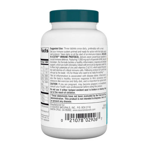 Source Naturals, Wellness N-A-Cetin Immune Protocol, 30 Tabs - Image 3