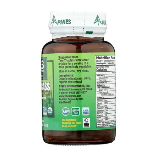 Pines Wheat Grass, Wheat Grass, 500 MG, 100 Tabs - Image 2