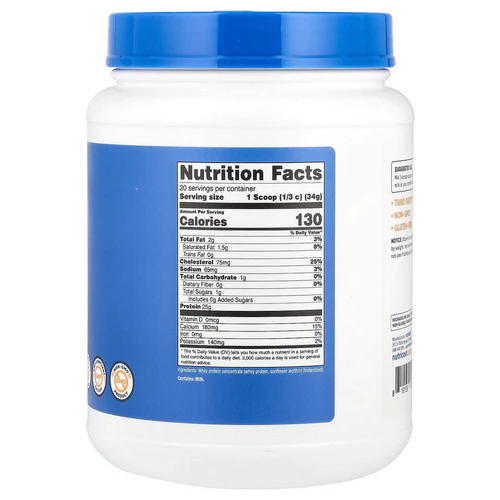 Nutricost, Whey Protein Concentrate Unflavored, 1.5 Lbs - Image 2