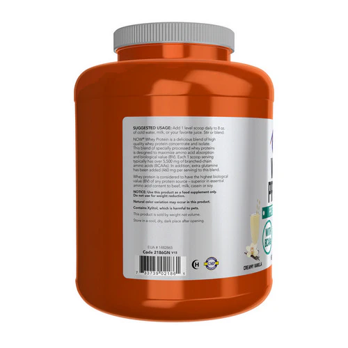 Now Foods, Whey Protein, Natural Vanilla, 6 lbs - Image 3