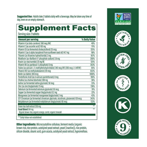 MegaFood, Women's 55+ Advanced Multivitamin, 60 Tabs - Image 2