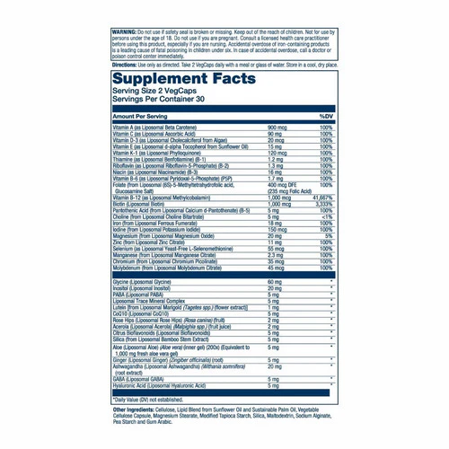 Solaray, Womens Liposomal Multivitamin, 60 Count - Image 3