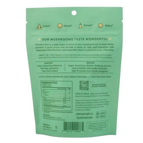 Plant People, WonderCalm Mushroom Summer Peach, 60 Gummies - Image 2