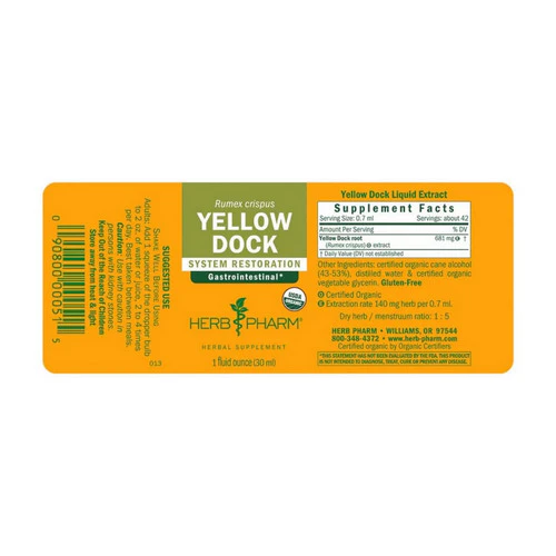 Herb Pharm, Yellow Dock Extract, 1 Oz - Image 2