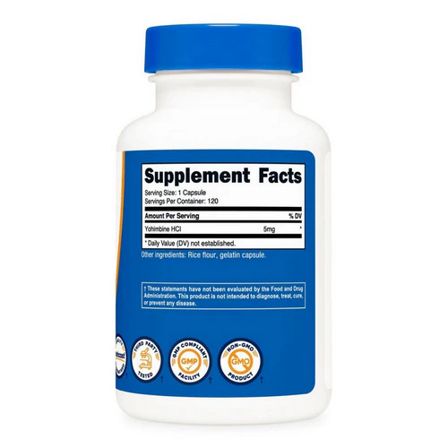 Nutricost, Yohimbine HCL Capsules, 5 Mg, 120 Count - Image 2