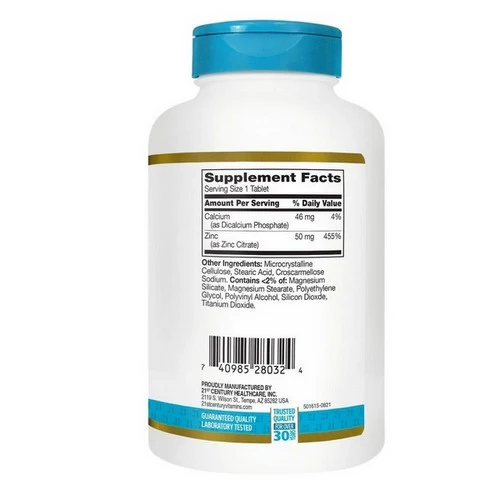 21st Century, Zinc Citrate, 360 Tabs - Image 3