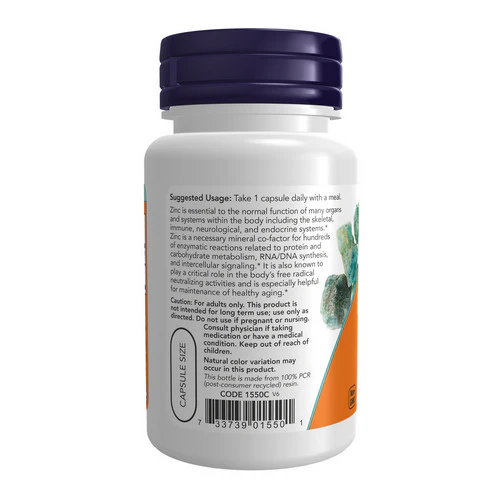 Now Foods, Zinc Picolinate, 50 mg, 60 Caps - Image 2