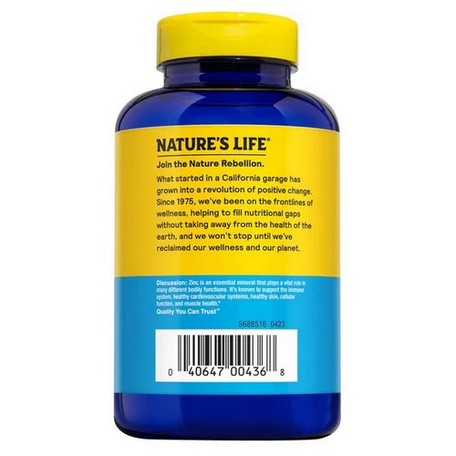 Nature's Life, Zinc Picolinate, 30 Mg, 250 Caps - Image 3