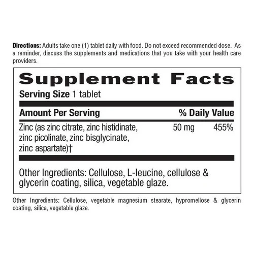 Country Life, Zinc Target-Mins, 50 mg, 180 Tabs - Image 2