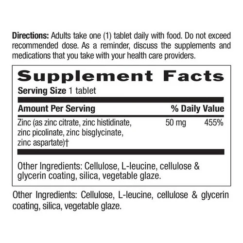 Country Life, Zinc Target-Mins, 50 mg, 90 Tabs - Image 2